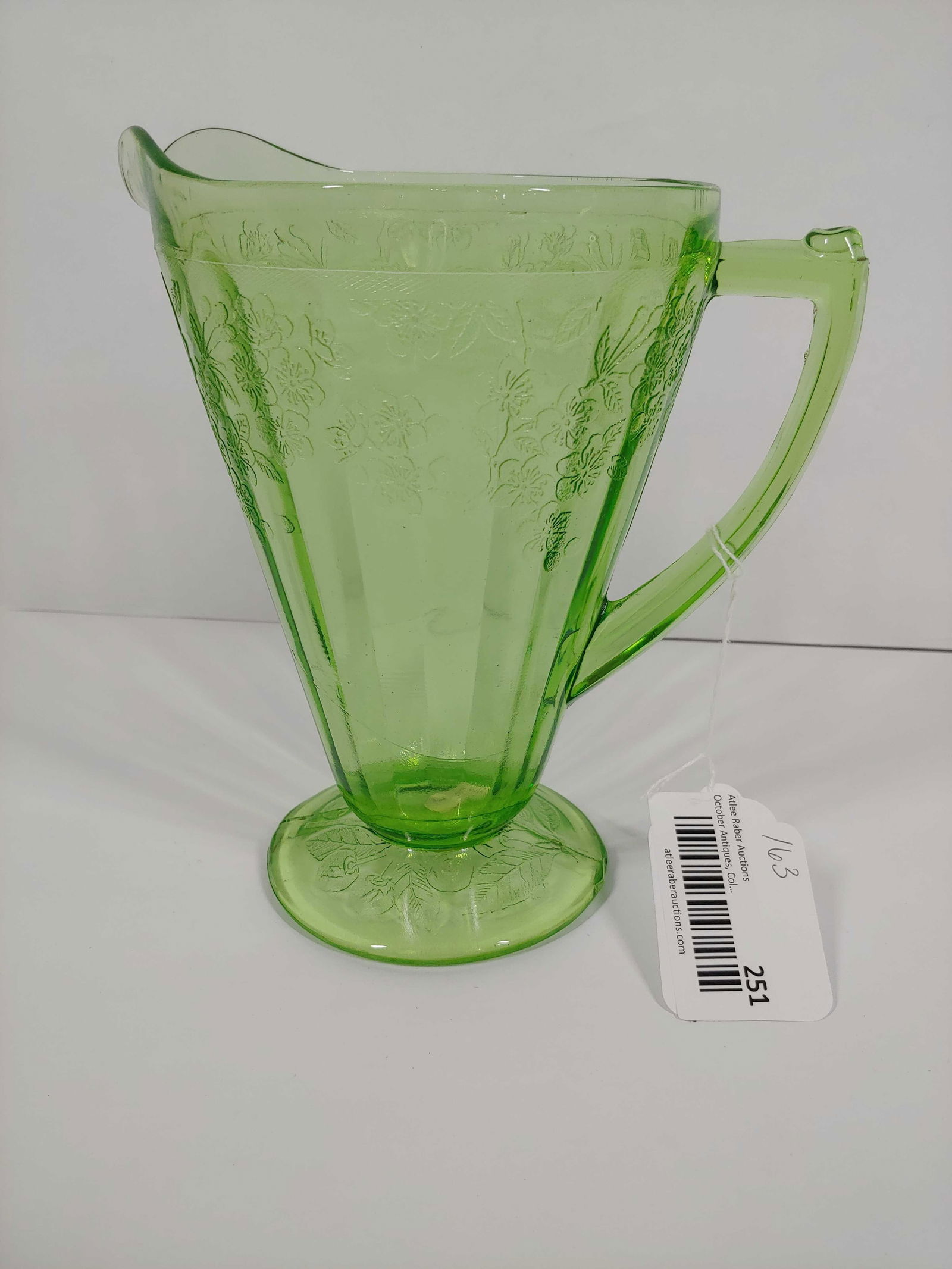 URANIUM GLASS WATER PITCHER (1 of 6)
