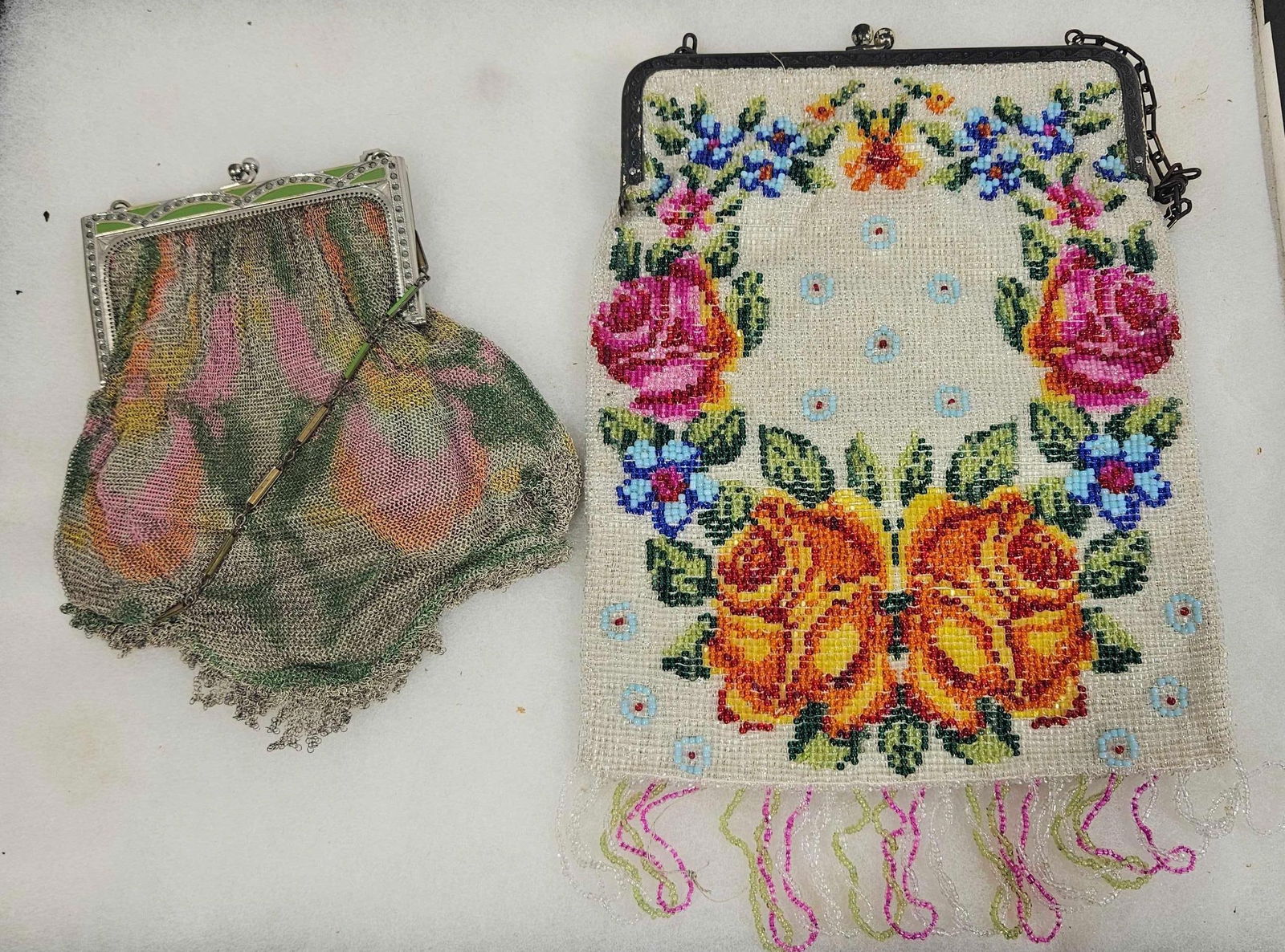 WHITING AND DAVIS BEADED HANDBAGS (1 of 8)