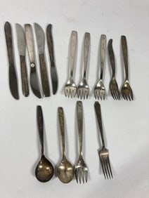 Mid Century United, TWA & Capital Airlines travel silverware