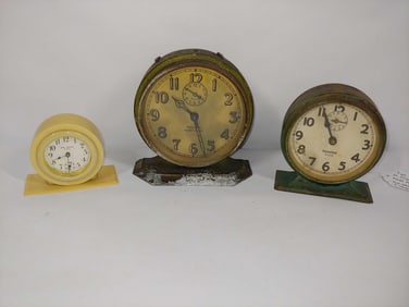2- Westclox Big Ben & New Haven alarm clocks