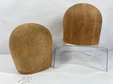 2- Chapeaux Millinery Balsa wood hat molds