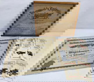 2- Auto Diplomas & Corvette & Big Truck Dream seed packets