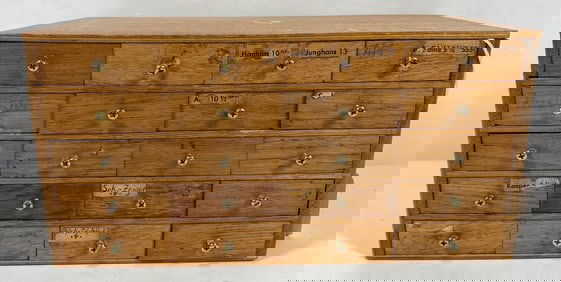 Vintage miniature 20 drawer multi cabinet