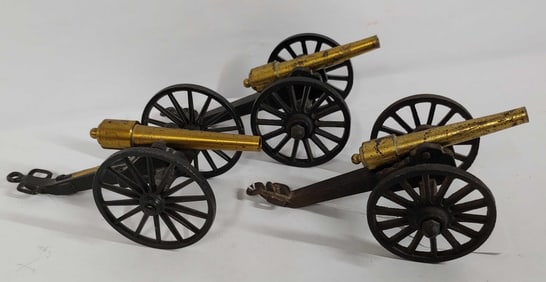 3- Small cast iron cannons