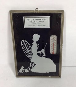 1930s Lakewood, Oh Meat Market adv thermometer