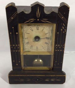 1880s Yale Clock Co. Eastlake miniature clock