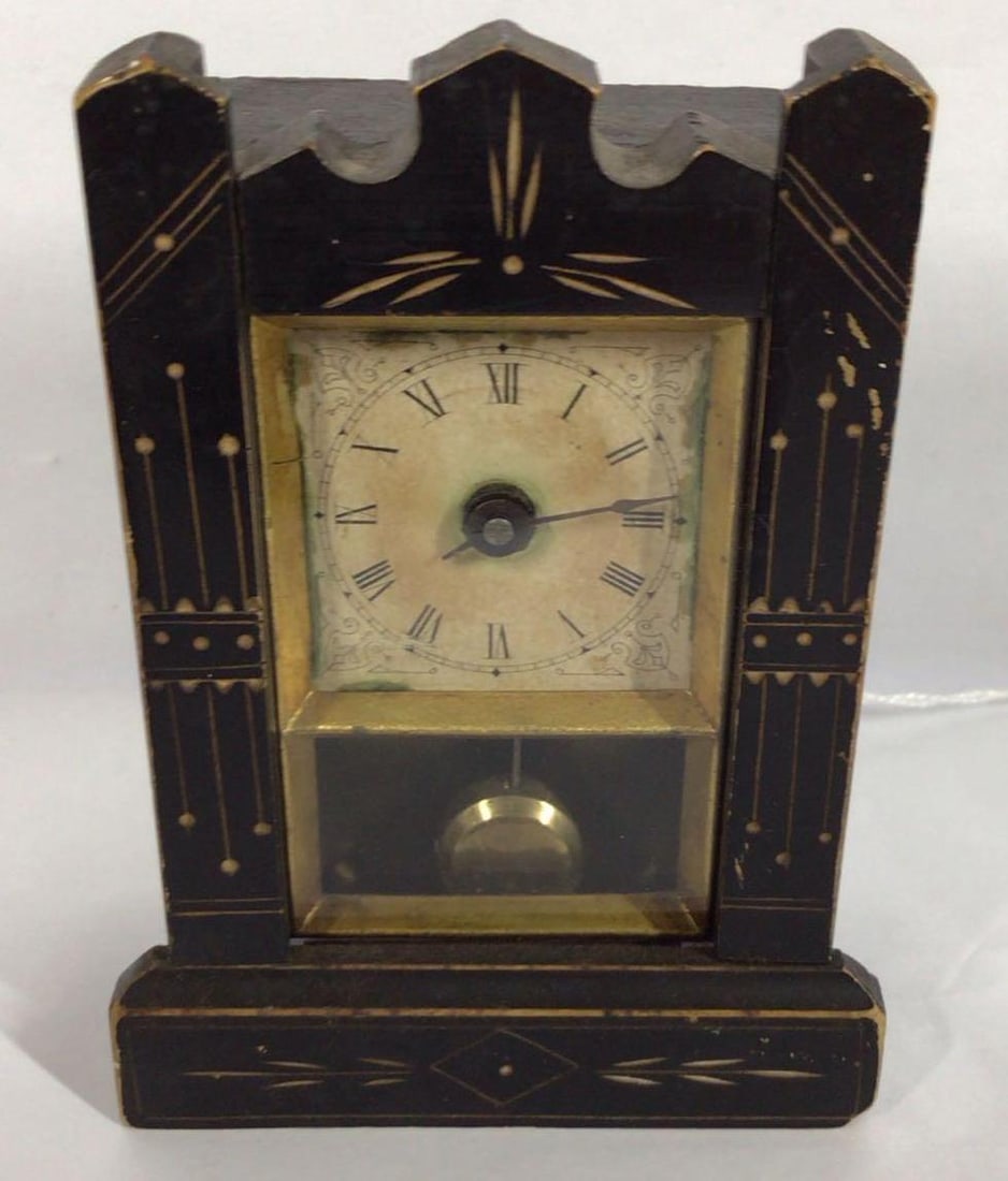 1880s Yale Clock Co. Eastlake miniature clock (1 of 5)