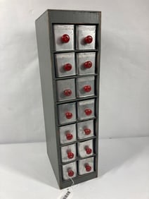 Folk art 14 drawer multi cabinet