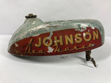 Early Johnson Seahorse boat motor fuel reservoir