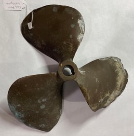 Early brass boat propeller