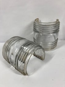 2-Nautical clear glass lenses