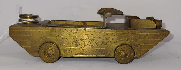 WWII Amphibian SEEP (Sea Jeep) trench art ashtray