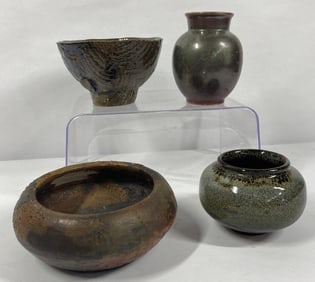 4- Handmade Art Pottery vessels