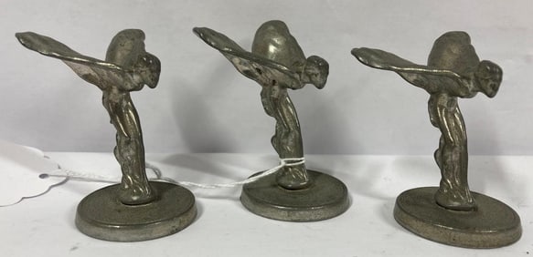 3- Miniature Rolls Royce hood ornaments