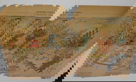 1897 colored Gazoozaland newspaper comic