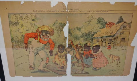 1897 colored Black Americana newspaper comic