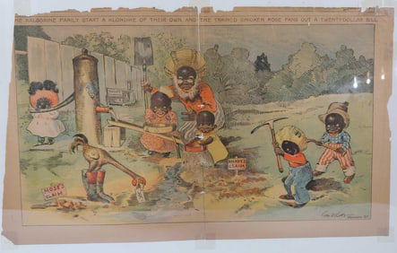 1897 colored Black Americana newspaper comic