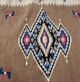 Navajo woven wool rug