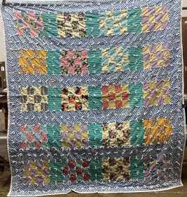 Colorful Knot Patchwork Quilt