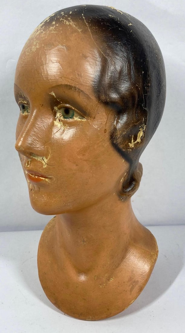 1920s Millinery Shop hat display head (1 of 6)