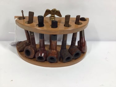 Mid-century Eagle pipe display