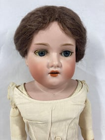 19th Century Armand Marseille Sleep Eye Kidskin Body Porcelain Doll