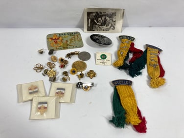 Large Boy Scout Pin Collection