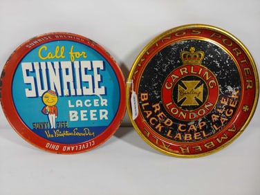 Sunrise Brewing and Carling Beer trays