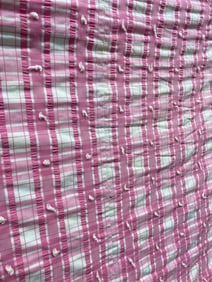 Handmade Pink flannel and Floral Knot Double Sided Design tie Blanket