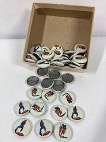 58 pc 1968 Marvel Comics Superhero pins