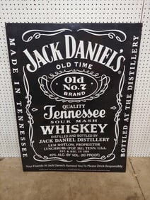 Large 47" SS Alum Jack Daniel's embossed sign