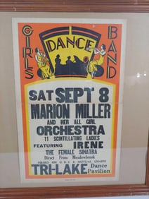 1930s Art Deco Framed Dance poster