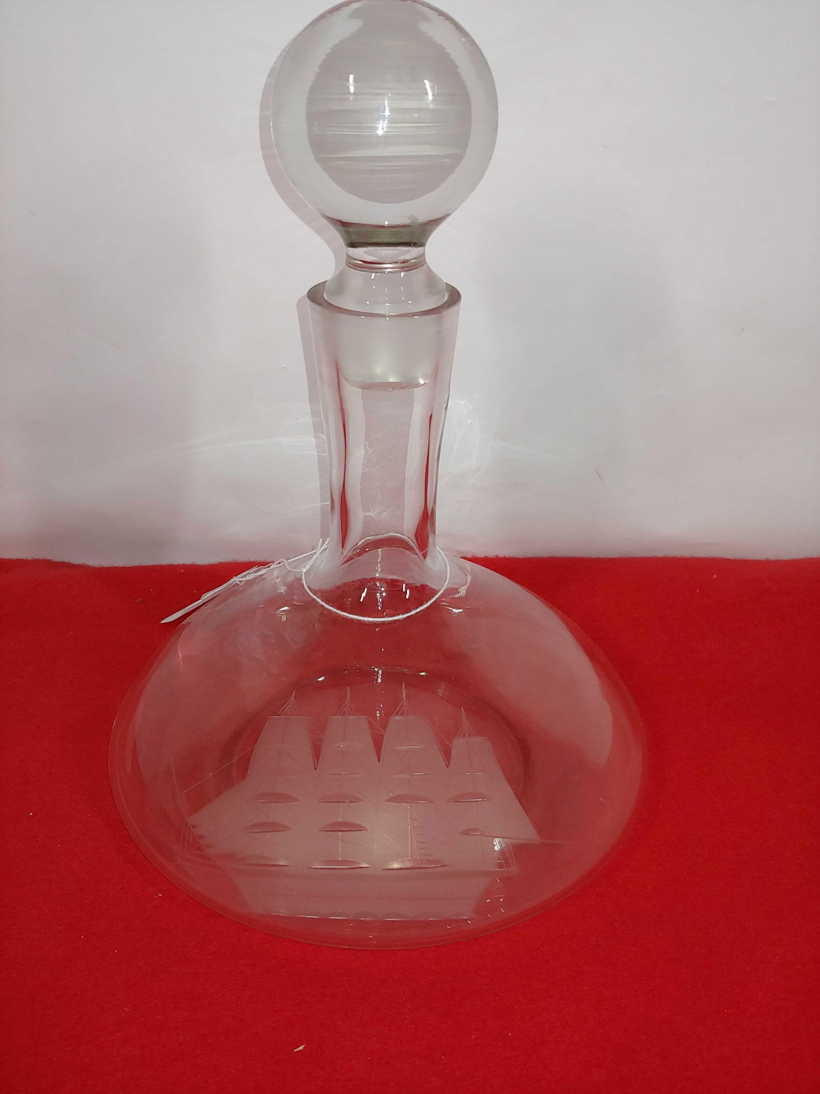 Maritime Etched Crystal Clipper Ship Decanter (1 of 4)