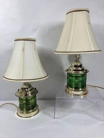 Pair of Mid-Century era Nautical Lantern Lamps