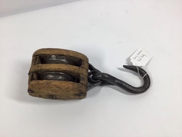 Antique Maritime Double Nautical Boat Pulley