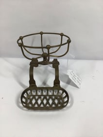 Edwardian era Clawfoot Tub Brass soap, and sponge holder