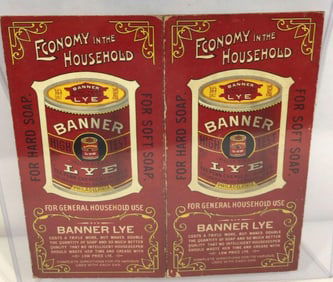 Early Banner Lye Soap Advertising Game Board