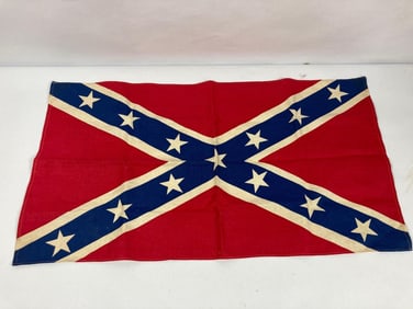 Early Wool Rebel Flag Banner