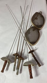 Early Fencing Masks and Foils