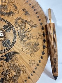 Waxed Paper Thai Dragon Shade Parasols