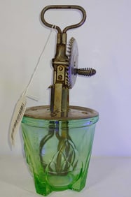 Uranium Glass Atlas Beater Jar