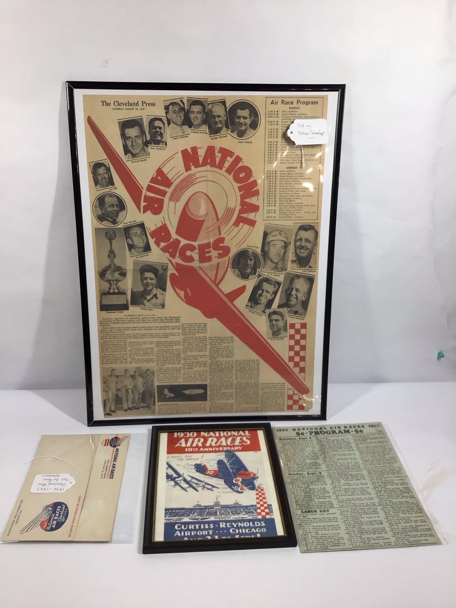 Air Race Poster and Advertising: 1930s Cleveland Ohio