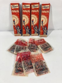 NOS Liberty sparklers and Peanuts yo-yo strings