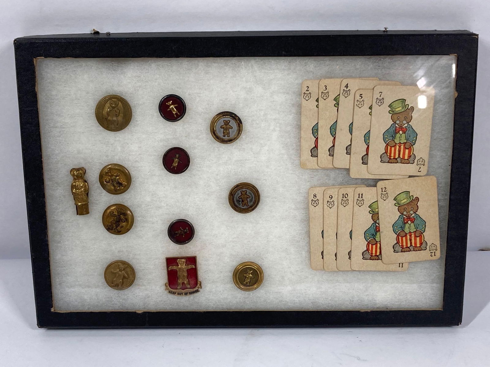 Early Teddy Roosevelt Brass Buttons and Playing cards (1 of 4)