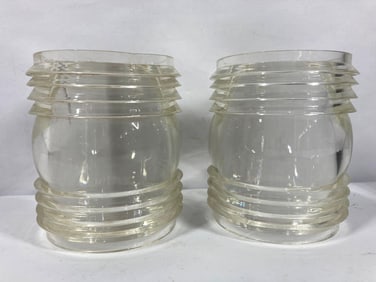 2- NOS Ships Lantern Lenses