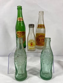 5 Kayo, Pep-Up, Kickapoo & Coca Cola Bottles