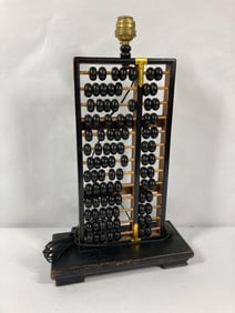 Mid Century Wood Abacus Lamp Base