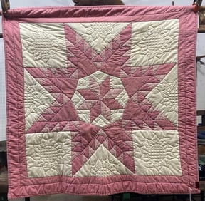 Sunflower and Star Quilted Wall Hanger