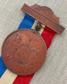 Original Gettysburg Veteran Civil War Soldier Commemorative Battle 1863-1893 Ribbon Medal