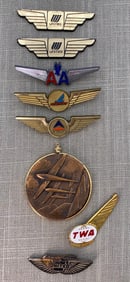 8 pc Vintage Aviation Airline Travel Advertising Pins